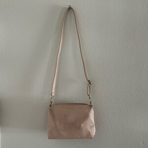 Joy Susan Brown Vegan Leather Cross Body Purse Handbag Lined Removable Strap
